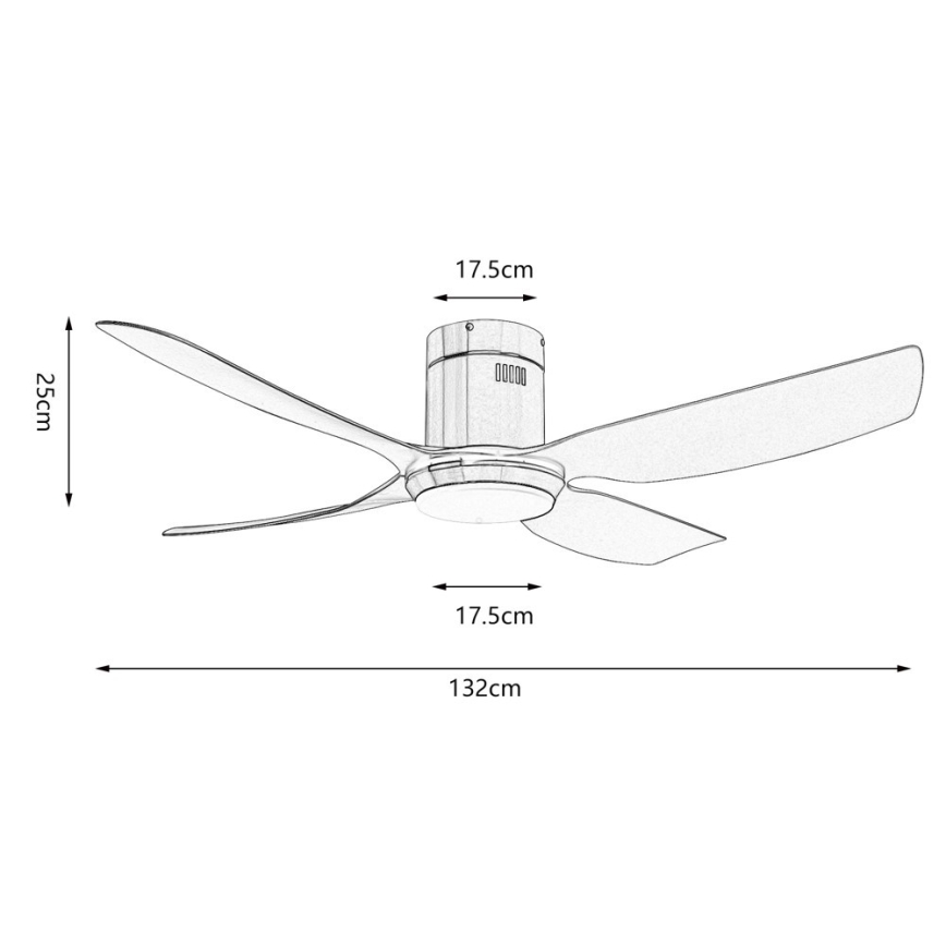 Immax NEO 07282L - Ρυθμιζόμενος ανεμιστήρας οροφής PURE με ρυθμιζόμενο φωτισμό LED (CCT), 24W/230V, 3000/4000/6000K, Wi-Fi Tuya + τηλεχειριστήριο