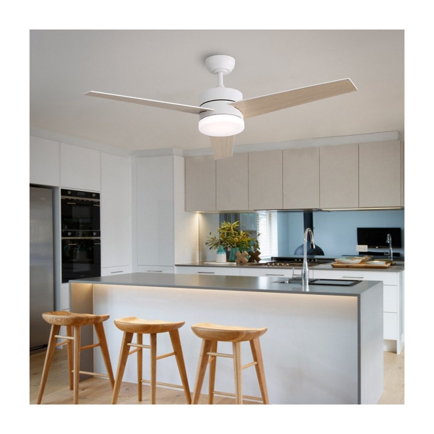 Immax NEO 07284L - Ρυθμιζόμενος ανεμιστήρας οροφής LED+CCT VARIABLE LED/24W/230V 3000/4000/6000K Wi-Fi Tuya διάμ. 132 εκ. + τηλεχειριστήριο