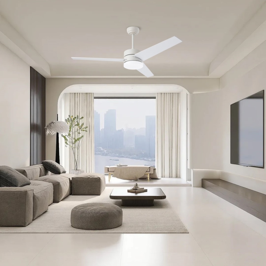 Immax NEO 07284L - Ρυθμιζόμενος ανεμιστήρας οροφής LED+CCT VARIABLE LED/24W/230V 3000/4000/6000K Wi-Fi Tuya διάμ. 132 εκ. + τηλεχειριστήριο