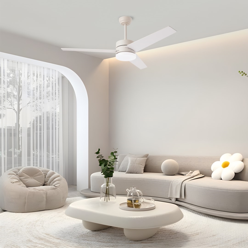 Immax NEO 07284L - Ρυθμιζόμενος ανεμιστήρας οροφής LED+CCT VARIABLE LED/24W/230V 3000/4000/6000K Wi-Fi Tuya διάμ. 132 εκ. + τηλεχειριστήριο