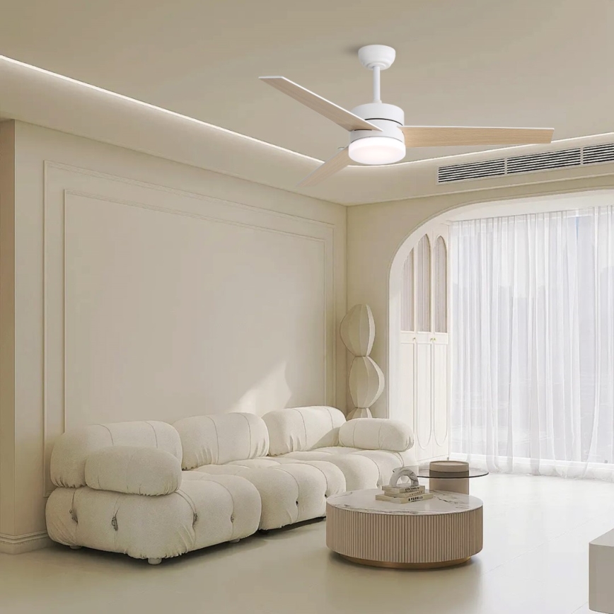 Immax NEO 07284L - Ρυθμιζόμενος ανεμιστήρας οροφής LED+CCT VARIABLE LED/24W/230V 3000/4000/6000K Wi-Fi Tuya διάμ. 132 εκ. + τηλεχειριστήριο