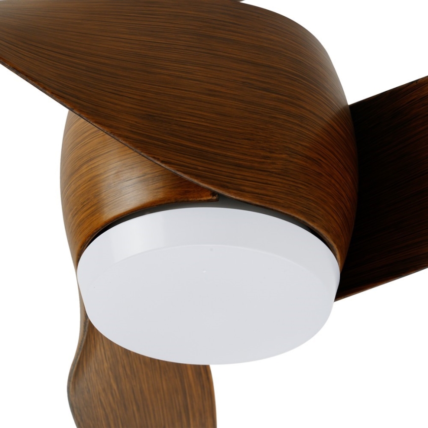 Immax NEO 07286L - Ανεμιστήρας οροφής LED Dimmable WAVE LED/18W/230V Wi-Fi Tuya καφέ διάμετρος 132 cm + τηλεχειριστήριο