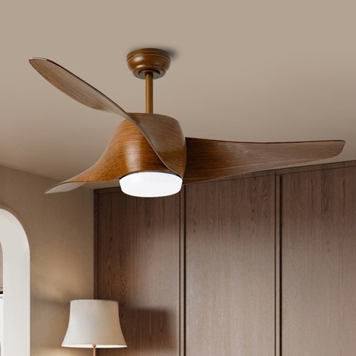 Immax NEO 07286L - Ανεμιστήρας οροφής LED Dimmable WAVE LED/18W/230V Wi-Fi Tuya καφέ διάμετρος 132 cm + τηλεχειριστήριο