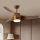 Immax NEO 07286L - Ανεμιστήρας οροφής LED Dimmable WAVE LED/18W/230V Wi-Fi Tuya καφέ διάμετρος 132 cm + τηλεχειριστήριο