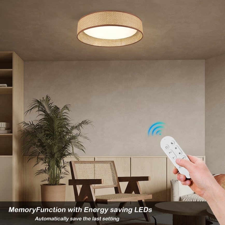 Immax NEO 07288L - LED+CCT Ρυθμιζόμενο φωτιστικό οροφής LONA LED/36W/230V 3000-6000K Wi-Fi Tuya διάμετρος 45,5 cm + τηλεχειριστήριο