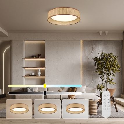 Immax NEO 07288L - LED+CCT Ρυθμιζόμενο φωτιστικό οροφής LONA LED/36W/230V 3000-6000K Wi-Fi Tuya διάμετρος 45,5 cm + τηλεχειριστήριο