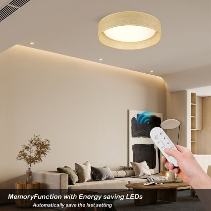 Immax NEO 07289L - Ρυθμιζόμενο φωτιστικό οροφής LONA LED+CCT 36W/230V 3000–6000K Wi‑Fi Tuya, διάμ. 45,5 cm + τηλεχειριστήριο