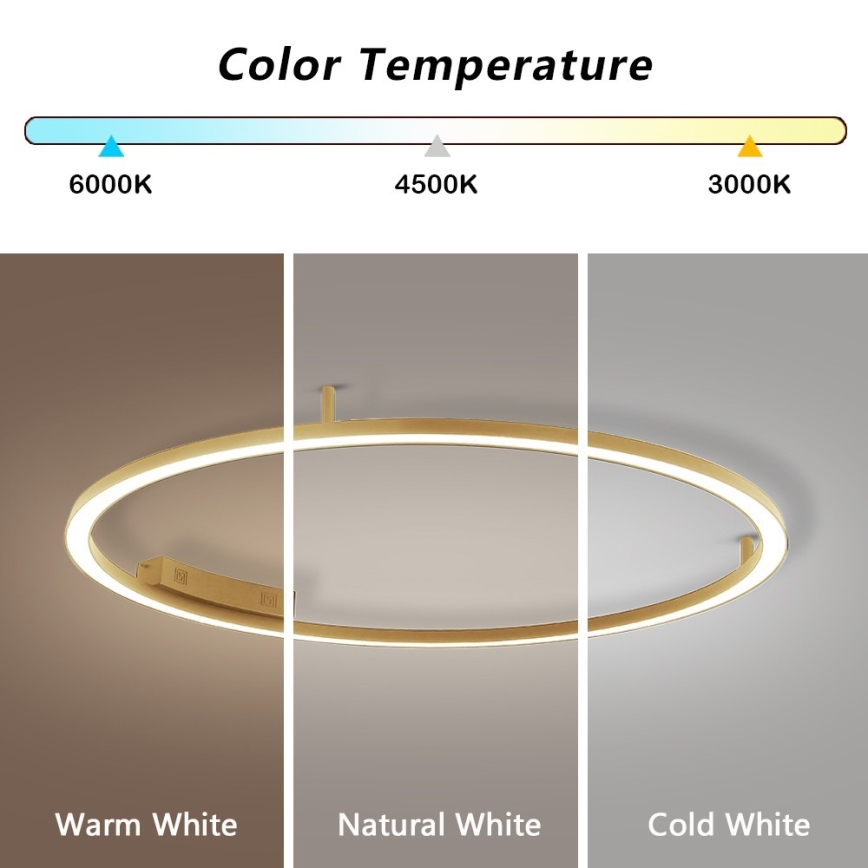 Immax NEO 07290-120G - LED+CCT Ρυθμιζόμενο φωτιστικό οροφής FINO LED/55W/230V 2700-6500K Tuya διάμ. 120 cm + τηλεχειριστήριο