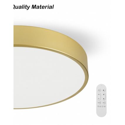 Immax NEO 07292L - Ρυθμιζόμενο LED φωτιστικό οροφής NEO LITE SEMPLICI LED/36W/230V 3000-6000K Ø 40 cm Wi‑Fi Tuya σε χρυσό + τηλεχειριστήριο