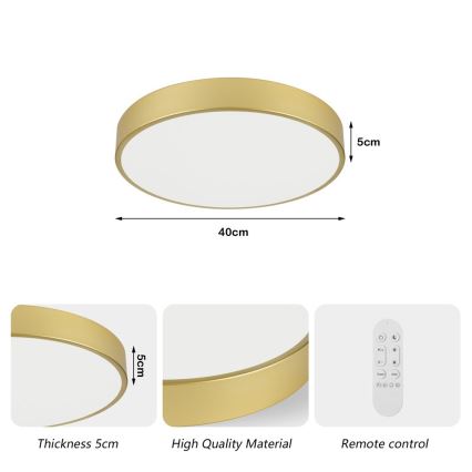 Immax NEO 07292L - LED+CCT Ρυθμιζόμενο φωτιστικό οροφής SEMPLICI LED/36W/230V 2700-6500K Ø 40 cm + με τηλεχειριστήριο