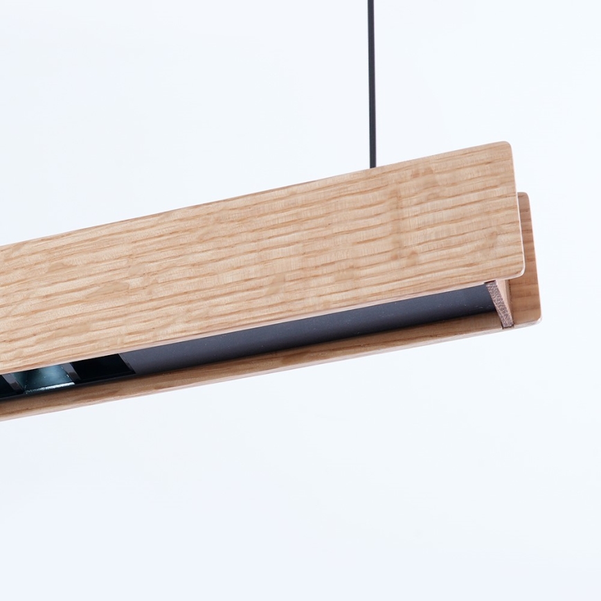 Immax NEO 07303L - Ρυθμιζόμενο κρεμαστό φωτιστικό LED σε καλώδιο MADEIRA LED/26W/230V Wi-Fi Tuya 122 cm σε απόχρωση δρυός + τηλεχειριστήριο