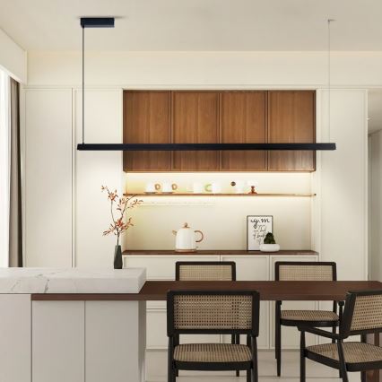 Immax NEO 07308L - Ρυθμιζόμενος LED πολυέλαιος σε καλώδιο MADEIRA LED/44W/230V Wi‑Fi Tuya 202 cm μαύρο + τηλεχειριστήριο