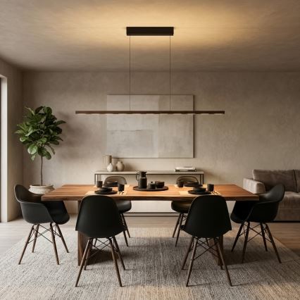Immax NEO 07309L - Ρυθμιζόμενο κρεμαστό φωτιστικό LED σε σύρμα με αισθητήρα MADEIRA LED/37W/230V, μήκος 157 cm, απόχρωση καρυδιάς