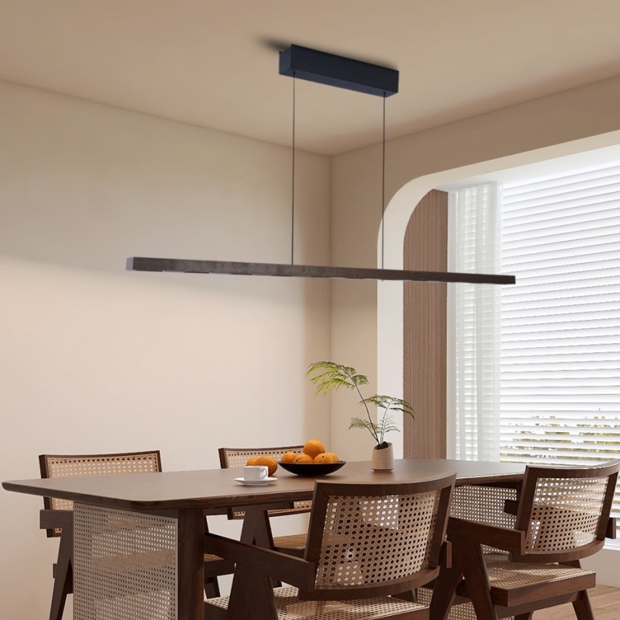 Immax NEO 07309L - Ρυθμιζόμενο κρεμαστό φωτιστικό LED σε σύρμα με αισθητήρα MADEIRA LED/37W/230V, μήκος 157 cm, απόχρωση καρυδιάς