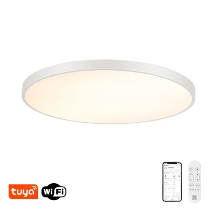 Immax NEO 07316L - Ρυθμιζόμενο LED φωτιστικό οροφής SEMPLICI LED/128W/230V, διάμ. 100 cm, Wi-Fi Tuya, λευκό + τηλεχειριστήριο