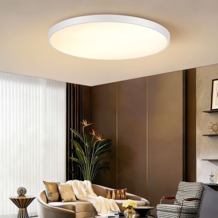 Immax NEO 07316L - Ρυθμιζόμενο LED φωτιστικό οροφής SEMPLICI LED/128W/230V, διάμ. 100 cm, Wi-Fi Tuya, λευκό + τηλεχειριστήριο