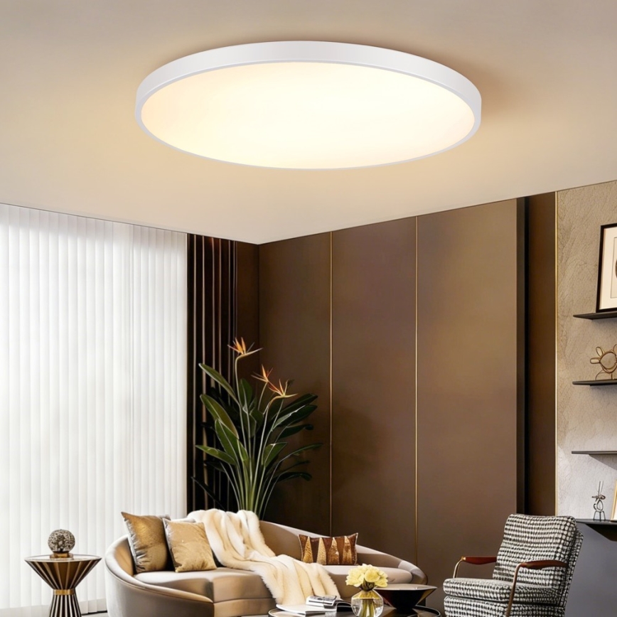 Immax NEO 07316L - Ρυθμιζόμενο LED φωτιστικό οροφής SEMPLICI LED/128W/230V, διάμ. 100 cm, Wi-Fi Tuya, λευκό + τηλεχειριστήριο