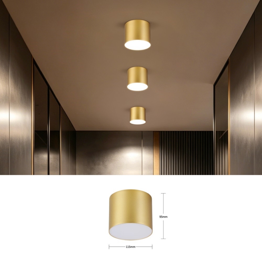 Immax NEO 07317L - Ρυθμιζόμενο LED φωτιστικό οροφής RONDATE LED/18W/230V, διάμ. 11,5cm, Wi‑Fi Tuya, χρυσό