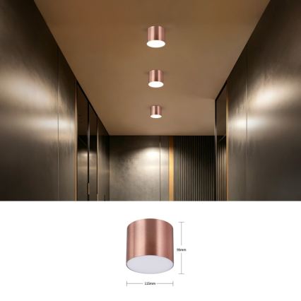 Immax NEO 07319L - Ρυθμιζόμενο LED φωτιστικό οροφής RONDATE LED/18W/230V διάμ. 11,5 cm Wi-Fi Tuya ροζ χρυσό