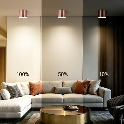 Immax NEO 07320L - Ρυθμιζόμενο φωτιστικό οροφής LED RONDATE LED/32W/230V, διάμ. 16,5 εκ., Wi-Fi Tuya, ροζ χρυσό