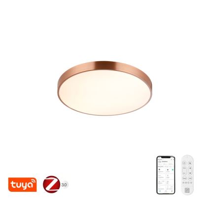 Immax NEO 07321L - Ρυθμιζόμενο LED φωτιστικό οροφής NEO LITE SEMPLICI LED/36W/230V, διάμ. 40 cm, Tuya ροζ χρυσό + τηλεχειριστήριο