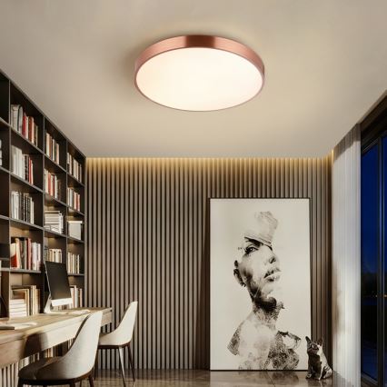 Immax NEO 07321L - Ρυθμιζόμενο LED φωτιστικό οροφής NEO LITE SEMPLICI LED/36W/230V, διάμ. 40 cm, Tuya ροζ χρυσό + τηλεχειριστήριο