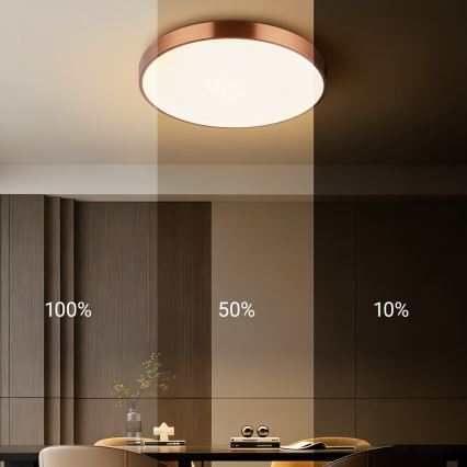 Immax NEO 07321L - Ρυθμιζόμενο LED φωτιστικό οροφής NEO LITE SEMPLICI LED/36W/230V, Ø 40 cm, χάλκινο + τηλεχειριστήριο