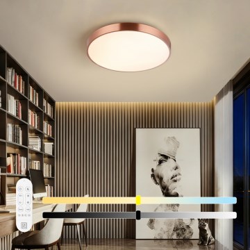 Immax NEO 07321L - Ρυθμιζόμενο LED φωτιστικό οροφής NEO LITE SEMPLICI LED/36W/230V, Ø 40 cm, χάλκινο + τηλεχειριστήριο