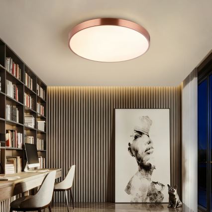 Immax NEO 07322L - Ρυθμιζόμενο φωτιστικό οροφής LED NEO LITE SEMPLICI LED/60W/230V Ø 60 cm Tuya ροζ-χρυσό + τηλεχειριστήριο