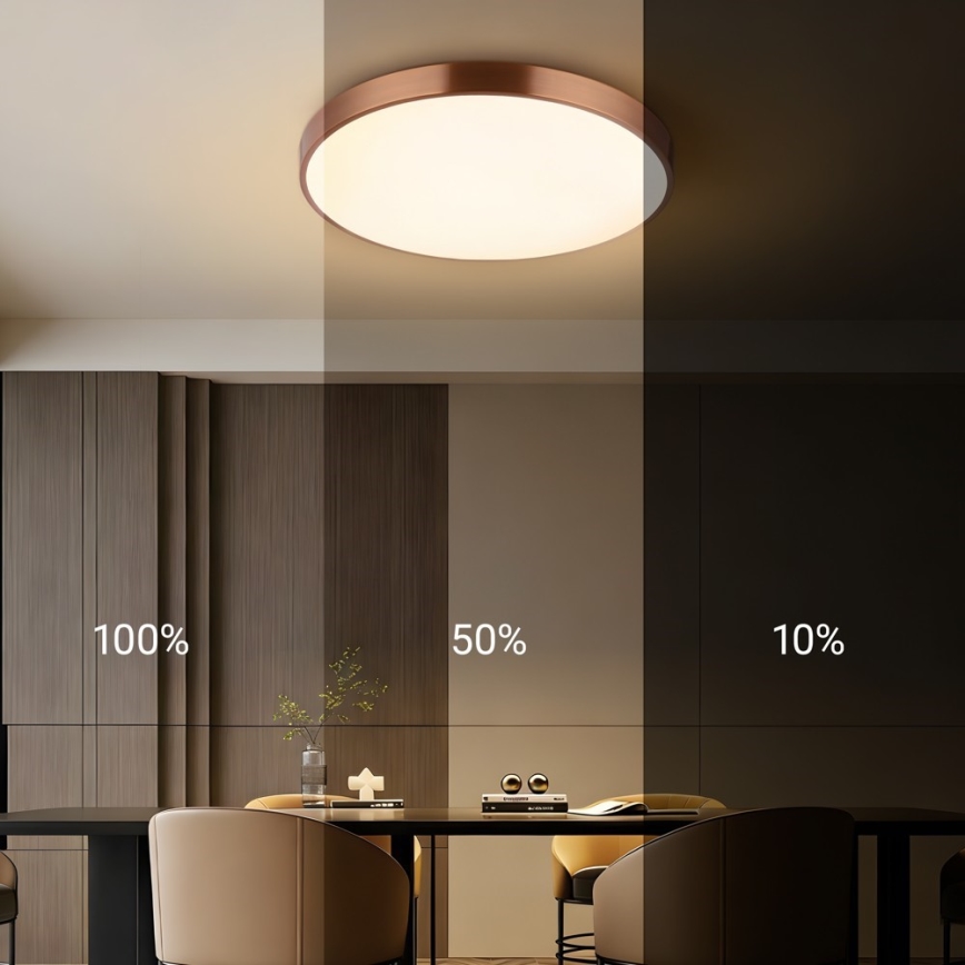 Immax NEO 07322L - Ρυθμιζόμενο φωτιστικό οροφής LED NEO LITE SEMPLICI LED/60W/230V Ø 60 cm Tuya ροζ-χρυσό + τηλεχειριστήριο