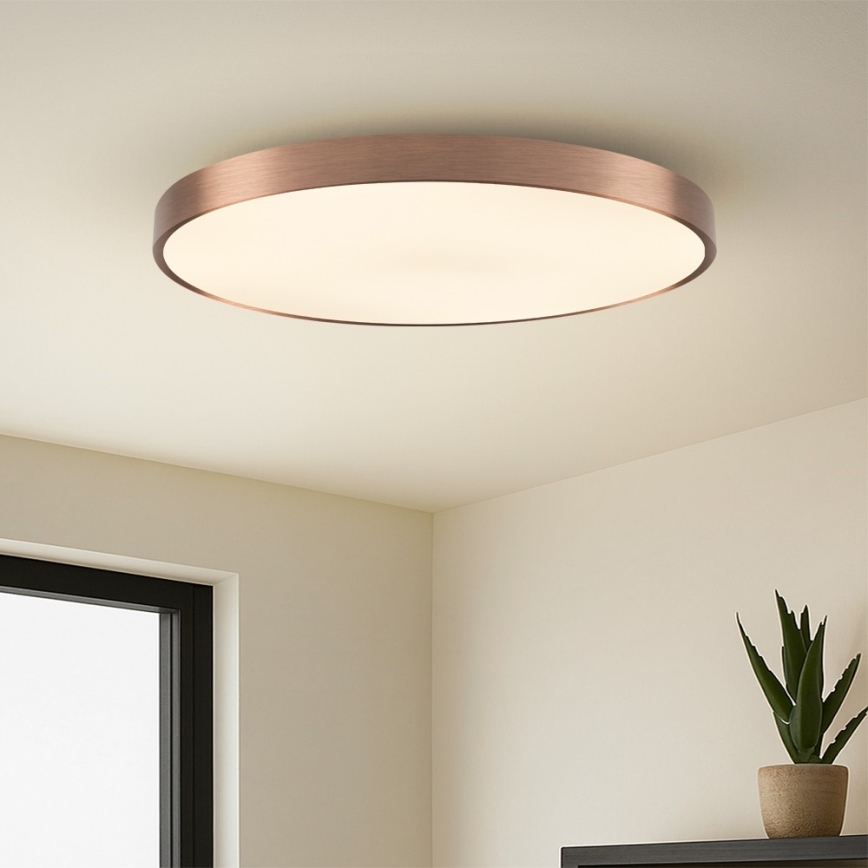 Immax NEO 07323L - Ρυθμιζόμενο LED φωτιστικό οροφής SEMPLICI LED/96W/230V Ø 80 cm Wi-Fi Tuya ροζ-χρυσό + τηλεχειριστήριο