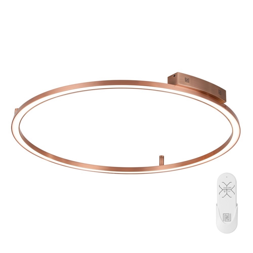Immax NEO 07325-120C - Ρυθμιζόμενο φωτιστικό οροφής FINO LED/72W/230V 120 cm Tuya, σε απόχρωση ροζ χρυσού + τηλεχειριστήριο
