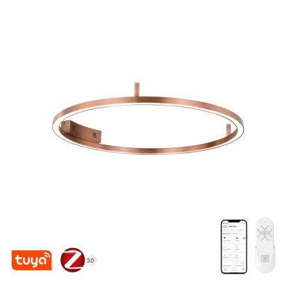 Immax NEO 07326-80C - Ρυθμιζόμενο LED φωτιστικό οροφής FINO LED/55W/230V 80 cm Tuya σε ροζ χρυσό + τηλεχειριστήριο