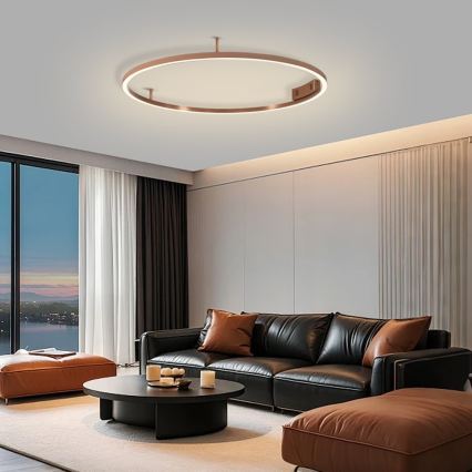 Immax NEO 07326-80C - Ρυθμιζόμενο LED φωτιστικό οροφής FINO LED/55W/230V 80 cm Tuya σε ροζ χρυσό + τηλεχειριστήριο