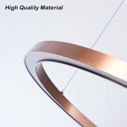 Immax NEO 07327L - Ρυθμιζόμενος LED κρεμαστός πολυέλαιος σε σύρμα FINO LED/55W/230V 80 cm Tuya ροζ χρυσό + τηλεχειριστήριο
