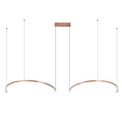 Immax NEO 07328L - LED ρυθμιζόμενο κρεμαστό φωτιστικό με καλώδιο FINO LED/72W/230V 120 cm Tuya ροζ χρυσό + τηλεχειριστήριο