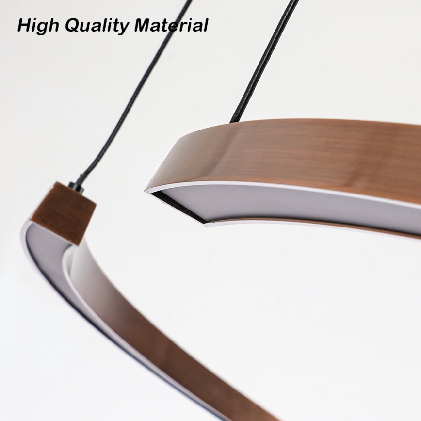 Immax NEO 07328L - LED ρυθμιζόμενο κρεμαστό φωτιστικό με καλώδιο FINO LED/72W/230V 120 cm Tuya ροζ χρυσό + τηλεχειριστήριο