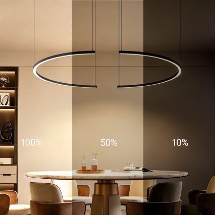 Immax NEO 07329L - Ρυθμιζόμενο LED κρεμαστό φωτιστικό σε καλώδιο FINO LED/72W/230V 120 cm Tuya μαύρο + τηλεχειριστήριο