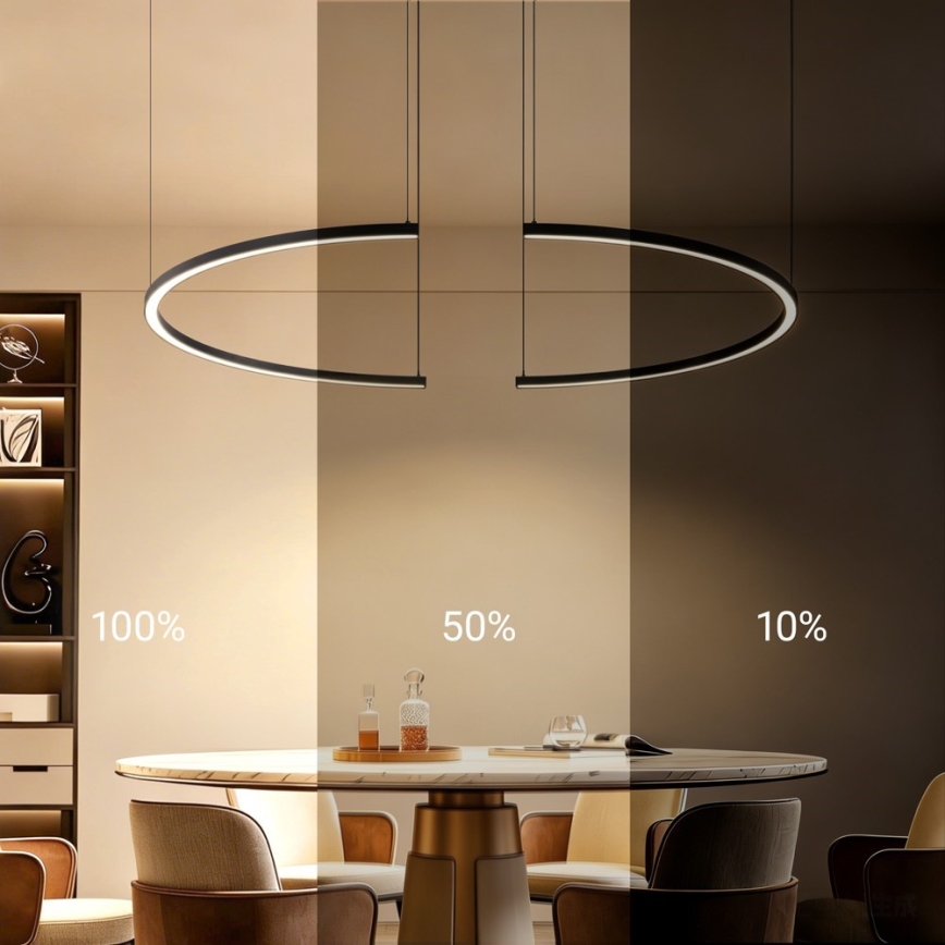Immax NEO 07329L - Ρυθμιζόμενο LED κρεμαστό φωτιστικό σε καλώδιο FINO LED/72W/230V 120 cm Tuya μαύρο + τηλεχειριστήριο