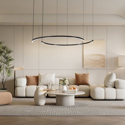 Immax NEO 07329L - Ρυθμιζόμενο LED κρεμαστό φωτιστικό σε καλώδιο FINO LED/72W/230V 120 cm Tuya μαύρο + τηλεχειριστήριο