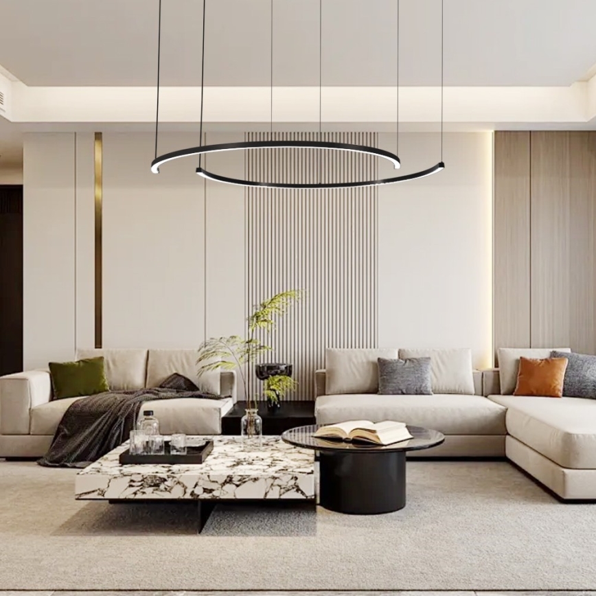 Immax NEO 07329L - Ρυθμιζόμενο LED κρεμαστό φωτιστικό σε καλώδιο FINO LED/72W/230V 120 cm Tuya μαύρο + τηλεχειριστήριο
