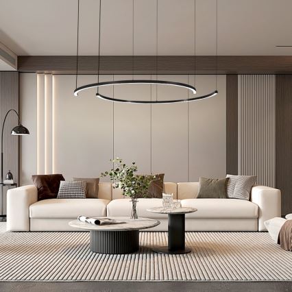 Immax NEO 07329L - Ρυθμιζόμενο LED κρεμαστό φωτιστικό σε καλώδιο FINO LED/72W/230V 120 cm Tuya μαύρο + τηλεχειριστήριο