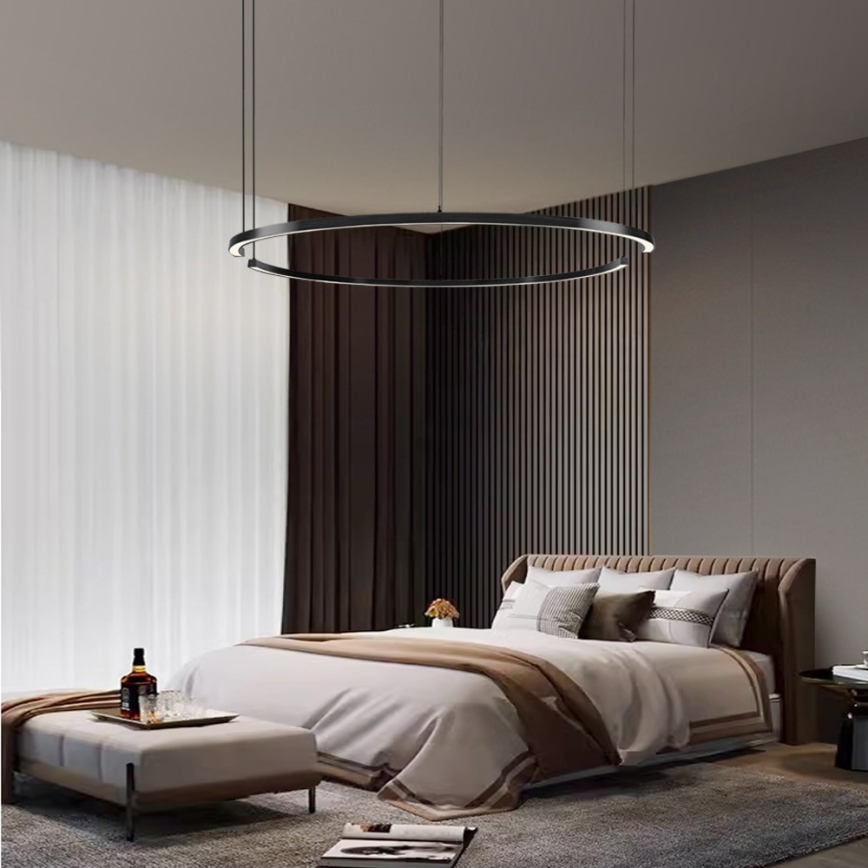 Immax NEO 07329L - Ρυθμιζόμενο LED κρεμαστό φωτιστικό σε καλώδιο FINO LED/72W/230V 120 cm Tuya μαύρο + τηλεχειριστήριο