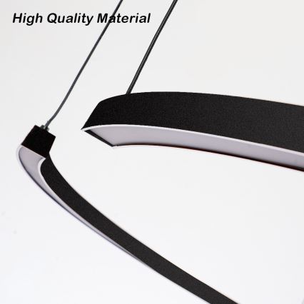 Immax NEO 07329L - Ρυθμιζόμενο LED κρεμαστό φωτιστικό σε καλώδιο FINO LED/72W/230V 120 cm Tuya μαύρο + τηλεχειριστήριο