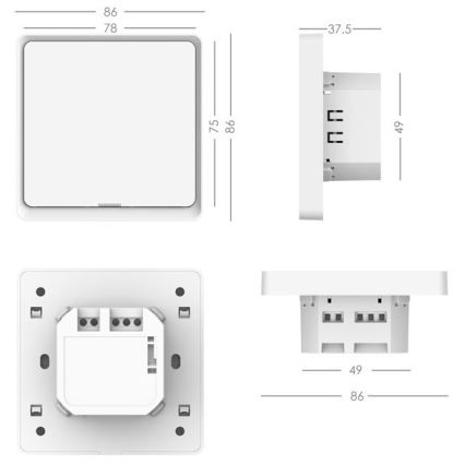 Immax NEO 07512L - Μονός διακόπτης SMART 230V Wi-Fi Tuya