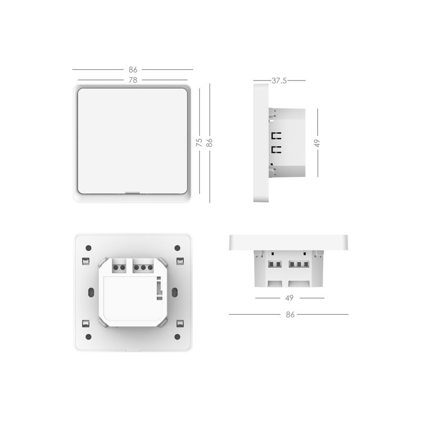 Immax NEO 07512L - Μονός διακόπτης SMART 230V Wi-Fi Tuya