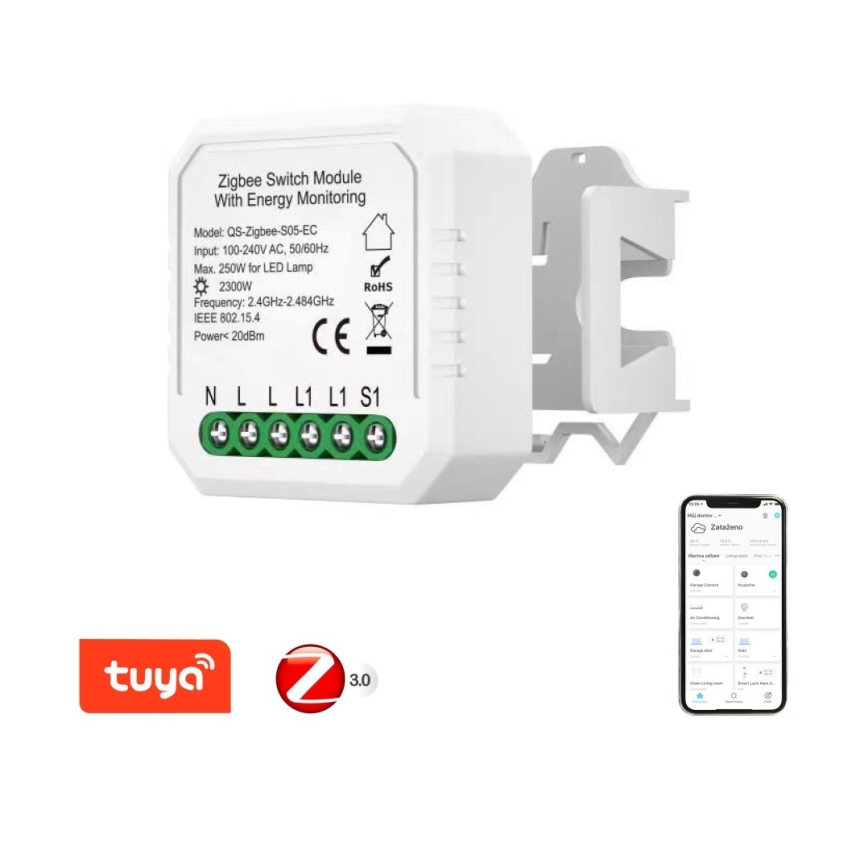 Immax NEO 07521L - Έξυπνος ελεγκτής με μέτρηση κατανάλωσης V6 μονόςTuya