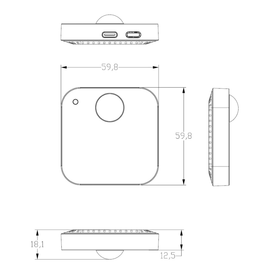 Immax NEO 07530L - Έξυπνος αισθητήρας PIR, παρουσίας και φωτισμού USB/5V