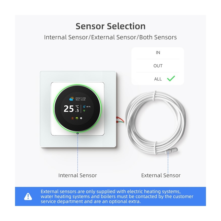Immax NEO 07534L - Έξυπνος θερμοστάτης για ενδοδαπέδια θέρμανση 230V/3A Wi-Fi Tuya