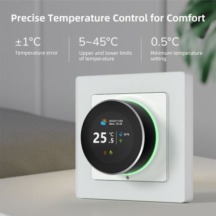 Immax NEO 07535L - Έξυπνος θερμοστάτης για ηλεκτρική ενδοδαπέδια θέρμανση SMART 230V/16A Wi‑Fi Tuya